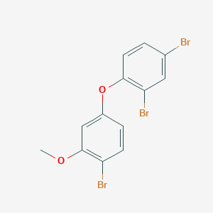 molecular formula C13H9Br3O2 B14690493 Benzene, 1-bromo-4-(2,4-dibromophenoxy)-2-methoxy- CAS No. 24988-37-2