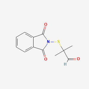 molecular formula C12H11NO3S B14690517 2-[(1,3-Dioxo-1,3-dihydro-2H-isoindol-2-yl)sulfanyl]-2-methylpropanal CAS No. 33712-57-1