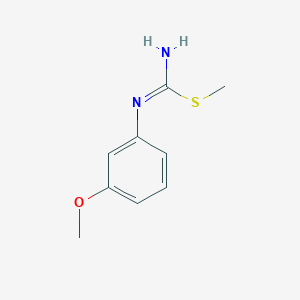 molecular formula C9H12N2OS B14690546 methyl N'-(3-methoxyphenyl)carbamimidothioate CAS No. 35576-47-7