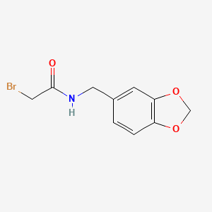 molecular formula C10H10BrNO3 B1469056 N-(1,3-benzodioxol-5-ylmethyl)-2-bromoacetamide CAS No. 1225984-53-1