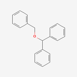 molecular formula C20H18O B14690578 Benzene, 1,1'-[(phenylmethoxy)methylene]bis- CAS No. 26059-49-4