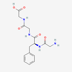 molecular formula C15H20N4O5 B14690596 Glycine, glycyl-L-phenylalanylglycyl- CAS No. 27841-74-3