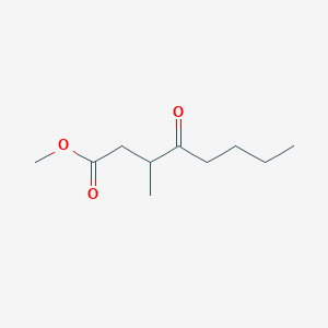 molecular formula C10H18O3 B14690597 Methyl 3-methyl-4-oxooctanoate CAS No. 25234-84-8