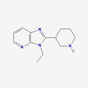 molecular formula C13H18N4 B1469062 3-ethyl-2-(piperidin-3-yl)-3H-imidazo[4,5-b]pyridine CAS No. 1368744-72-2