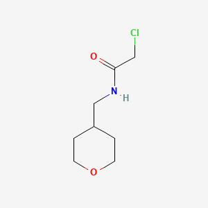 molecular formula C8H14ClNO2 B1469067 2-Chloro-N-(tetrahydro-2H-pyran-4-ylmethyl)acetamide CAS No. 1342482-31-8