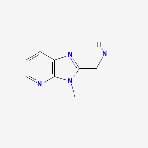molecular formula C9H12N4 B1469069 N-methyl-1-(3-methyl-3H-imidazo[4,5-b]pyridin-2-yl)methanamine CAS No. 1344000-15-2