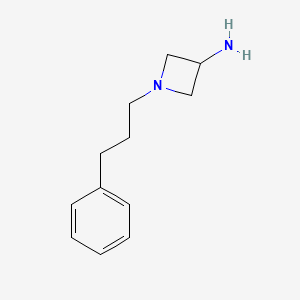 molecular formula C12H18N2 B1469071 1-(3-Phenylpropyl)azetidin-3-amine CAS No. 1411710-59-2