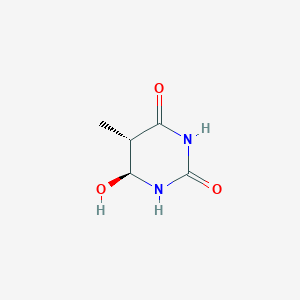 molecular formula C5H8N2O3 B14690813 (5S,6S)-6-Hydroxy-5-methyldihydropyrimidine-2,4(1H,3H)-dione CAS No. 33981-66-7