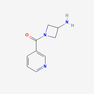 molecular formula C9H11N3O B1469089 1-(Pyridine-3-carbonyl)azetidin-3-amine CAS No. 1342447-56-6