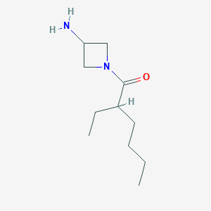 molecular formula C11H22N2O B1469092 1-(3-Aminoazetidin-1-yl)-2-ethylhexan-1-one CAS No. 1342073-36-2
