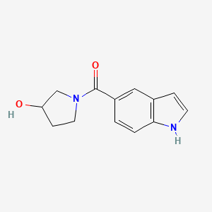 molecular formula C13H14N2O2 B1469096 (3-hydroxypyrrolidin-1-yl)(1H-indol-5-yl)methanone CAS No. 1407109-60-7