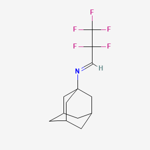 molecular formula C13H16F5N B14690966 N-(2,2,3,3,3-Pentafluoropropylidene)-1-adamantanamine CAS No. 31224-44-9