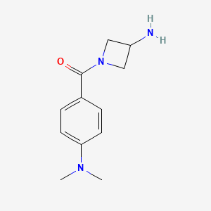 molecular formula C12H17N3O B1469097 1-[4-(Dimethylamino)benzoyl]azetidin-3-amine CAS No. 1339571-10-6
