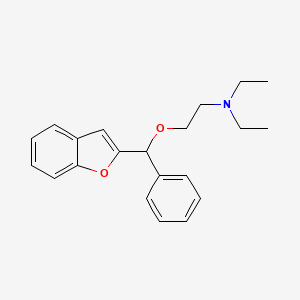 molecular formula C21H25NO2 B14691098 2-((alpha-2-Benzofuranylbenzyl)oxy)triethylamine CAS No. 32779-45-6