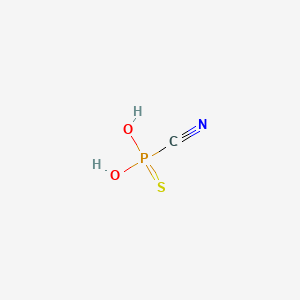 molecular formula CH2NO2PS B14691105 Phosphorocyanidothioic O,O-acid CAS No. 25758-22-9