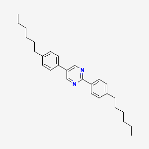 molecular formula C28H36N2 B14691123 2,5-Bis(4-hexylphenyl)pyrimidine CAS No. 29134-21-2