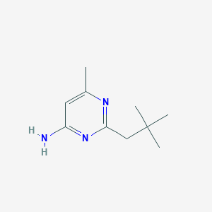 molecular formula C10H17N3 B1469113 2-(2,2-Dimethylpropyl)-6-methylpyrimidin-4-amine CAS No. 1342492-47-0