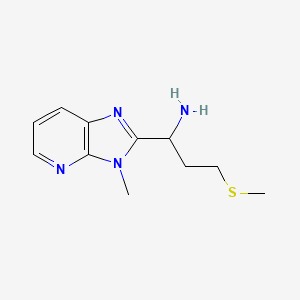 1-(3-methyl-3H-imidazo[4,5-b]pyridin-2-yl)-3-(methylthio)propan-1-amine