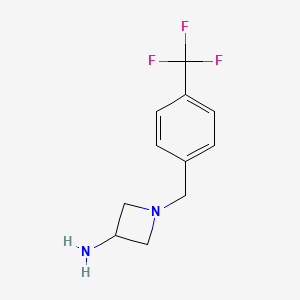 1-{[4-(Trifluoromethyl)phenyl]methyl}azetidin-3-amine
