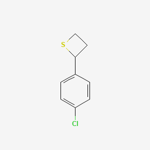 molecular formula C9H9ClS B14691226 2-(4-Chlorophenyl)thietane CAS No. 33994-08-0