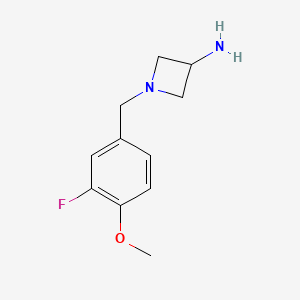 1-[(3-Fluoro-4-methoxyphenyl)methyl]azetidin-3-amine