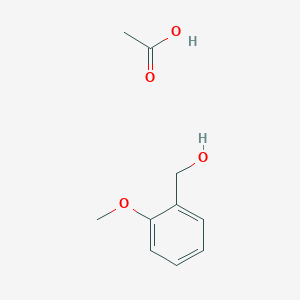 molecular formula C10H14O4 B14691266 Acetic acid;(2-methoxyphenyl)methanol CAS No. 35480-25-2
