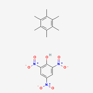 molecular formula C18H21N3O7 B14691305 1,2,3,4,5,6-Hexamethylbenzene;2,4,6-trinitrophenol CAS No. 30910-44-2