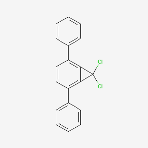 molecular formula C19H12Cl2 B14691320 Bicyclo[4.1.0]hepta-1,3,5-triene, 7,7-dichloro-2,5-diphenyl- CAS No. 33253-76-8