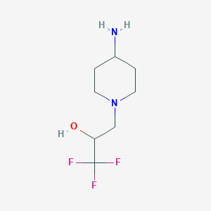 molecular formula C8H15F3N2O B1469135 3-(4-Aminopiperidin-1-yl)-1,1,1-trifluoropropan-2-ol CAS No. 1480444-30-1