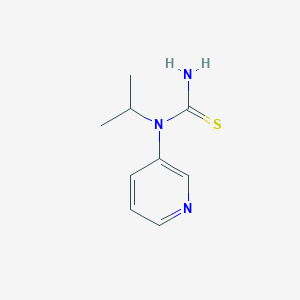 molecular formula C9H13N3S B14691365 N-Propan-2-yl-N-pyridin-3-ylthiourea CAS No. 32411-89-5