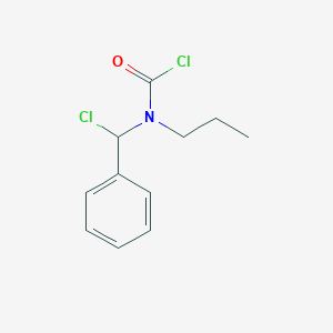 molecular formula C11H13Cl2NO B14691369 [Chloro(phenyl)methyl]propylcarbamyl chloride CAS No. 35331-78-3