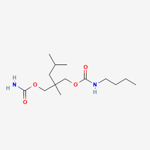 molecular formula C14H28N2O4 B14691376 2-Isobutyl-2-methyl-1,3-propanediol butylcarbamate carbamate CAS No. 25385-12-0