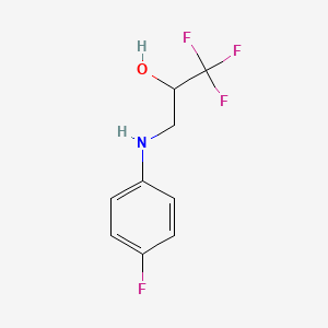 1,1,1-Trifluoro-3-[(4-fluorophenyl)amino]propan-2-ol