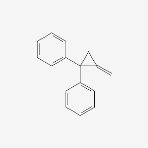 molecular formula C16H14 B14691398 Benzene, (2-methylene-1-phenylcyclopropyl)- CAS No. 25152-47-0