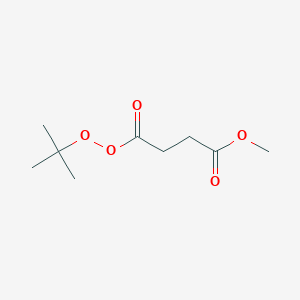 molecular formula C9H16O5 B14691399 Butaneperoxoic acid, 4-methoxy-4-oxo-, 1,1-dimethylethyl ester CAS No. 29269-20-3