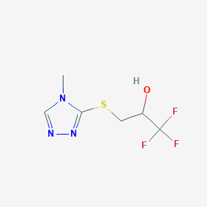 1,1,1-trifluoro-3-[(4-methyl-4H-1,2,4-triazol-3-yl)sulfanyl]propan-2-ol