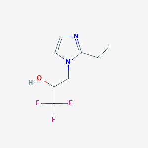 molecular formula C8H11F3N2O B1469145 3-(2-ethyl-1H-imidazol-1-yl)-1,1,1-trifluoropropan-2-ol CAS No. 1343575-78-9
