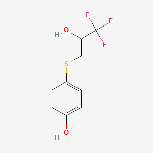 4-[(3,3,3-Trifluoro-2-hydroxypropyl)sulfanyl]phenol