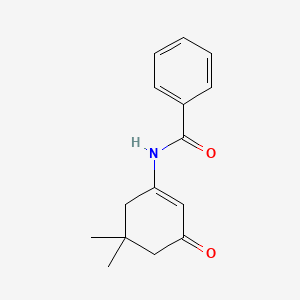 molecular formula C15H17NO2 B14691515 Benzamide, N-(5,5-dimethyl-3-oxo-1-cyclohexen-1-yl)- CAS No. 23674-57-9
