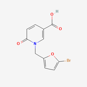 1-[(5-Bromofuran-2-yl)methyl]-6-oxo-1,6-dihydropyridine-3-carboxylic acid