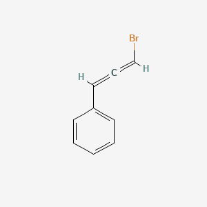 molecular formula C9H7Br B14691576 Benzene, (3-bromo-1,2-propadienyl)- CAS No. 33992-52-8