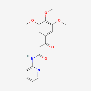 molecular formula C17H18N2O5 B14691625 Acetamide, N-2-pyridyl-2-(3,4,5-trimethoxybenzoyl)- CAS No. 23771-21-3