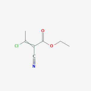 molecular formula C7H8ClNO2 B14691643 Ethyl 3-chloro-2-cyanobut-2-enoate CAS No. 28783-57-5