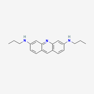 molecular formula C19H23N3 B14691763 3,6-Bis(propylamino)acridine CAS No. 26484-05-9