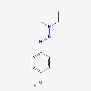 molecular formula C10H15N3O B14691774 4-(3,3-Diethyltriazan-1-ylidene)cyclohexa-2,5-dien-1-one CAS No. 33851-97-7