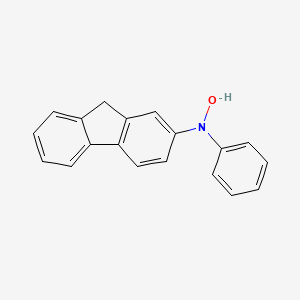 molecular formula C19H15NO B14691806 Hydroxylamine, N-(2-fluorenyl)-N-phenyl- CAS No. 31874-15-4