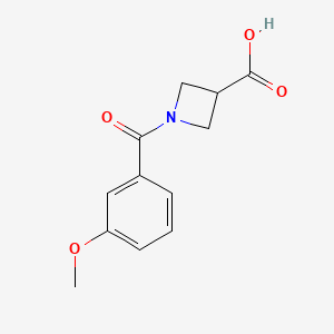 molecular formula C12H13NO4 B1469191 1-(3-Methoxybenzoyl)azetidine-3-carboxylic acid CAS No. 1408102-65-7