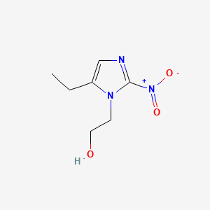 molecular formula C7H11N3O3 B14691910 Imidazole-1-ethanol, 5-ethyl-2-nitro- CAS No. 23571-39-3