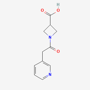 molecular formula C11H12N2O3 B1469192 1-[2-(Pyridin-3-yl)acetyl]azetidine-3-carboxylic acid CAS No. 1340368-93-5