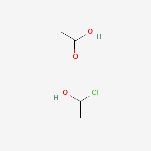 molecular formula C4H9ClO3 B14691939 Acetic acid;1-chloroethanol CAS No. 32718-13-1